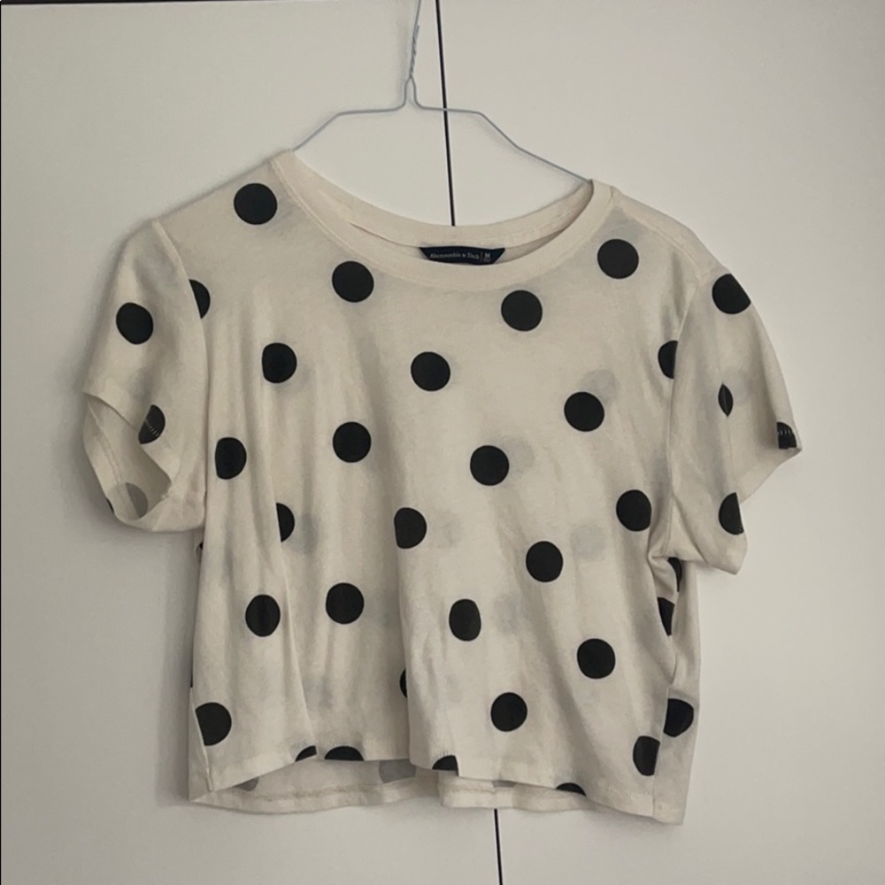 A&F Black and White Polka Dot Shirt